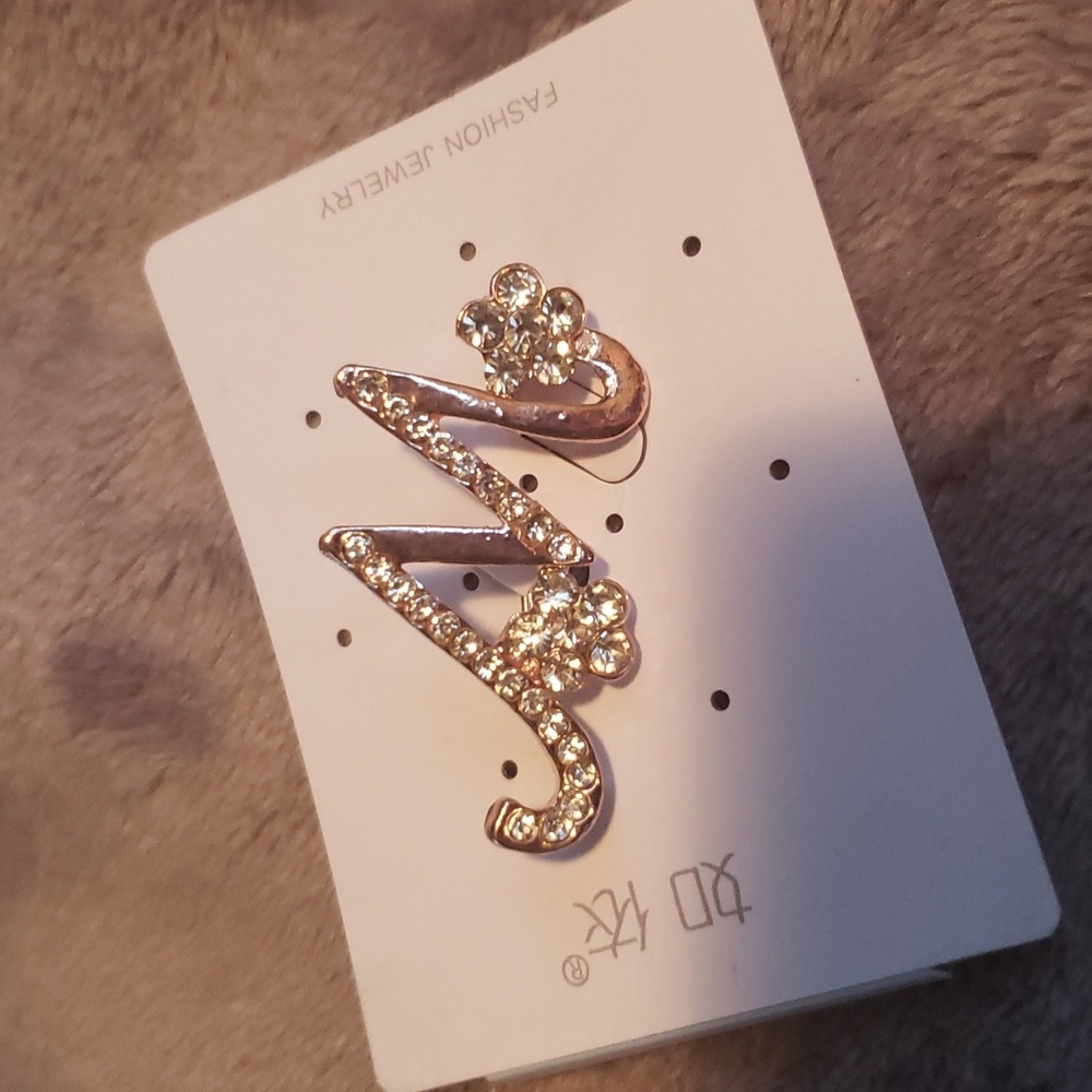 Silver Letter M Pin